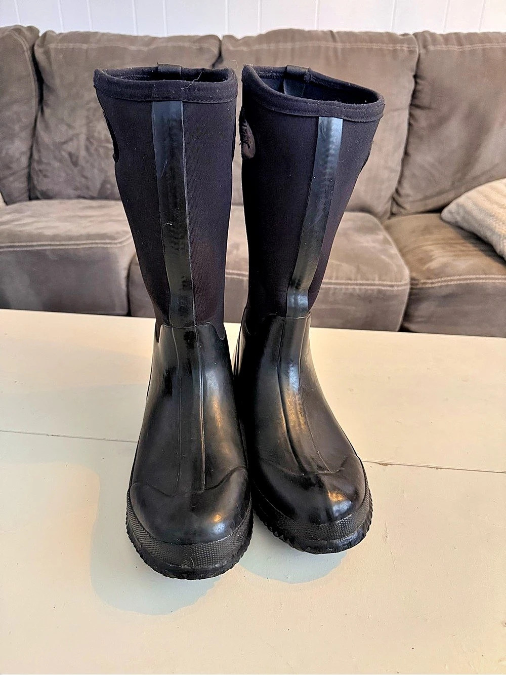 Woods Black Waterproof Neoprene Rubber Rain Boots Gorpcore Utilitycore Size 9